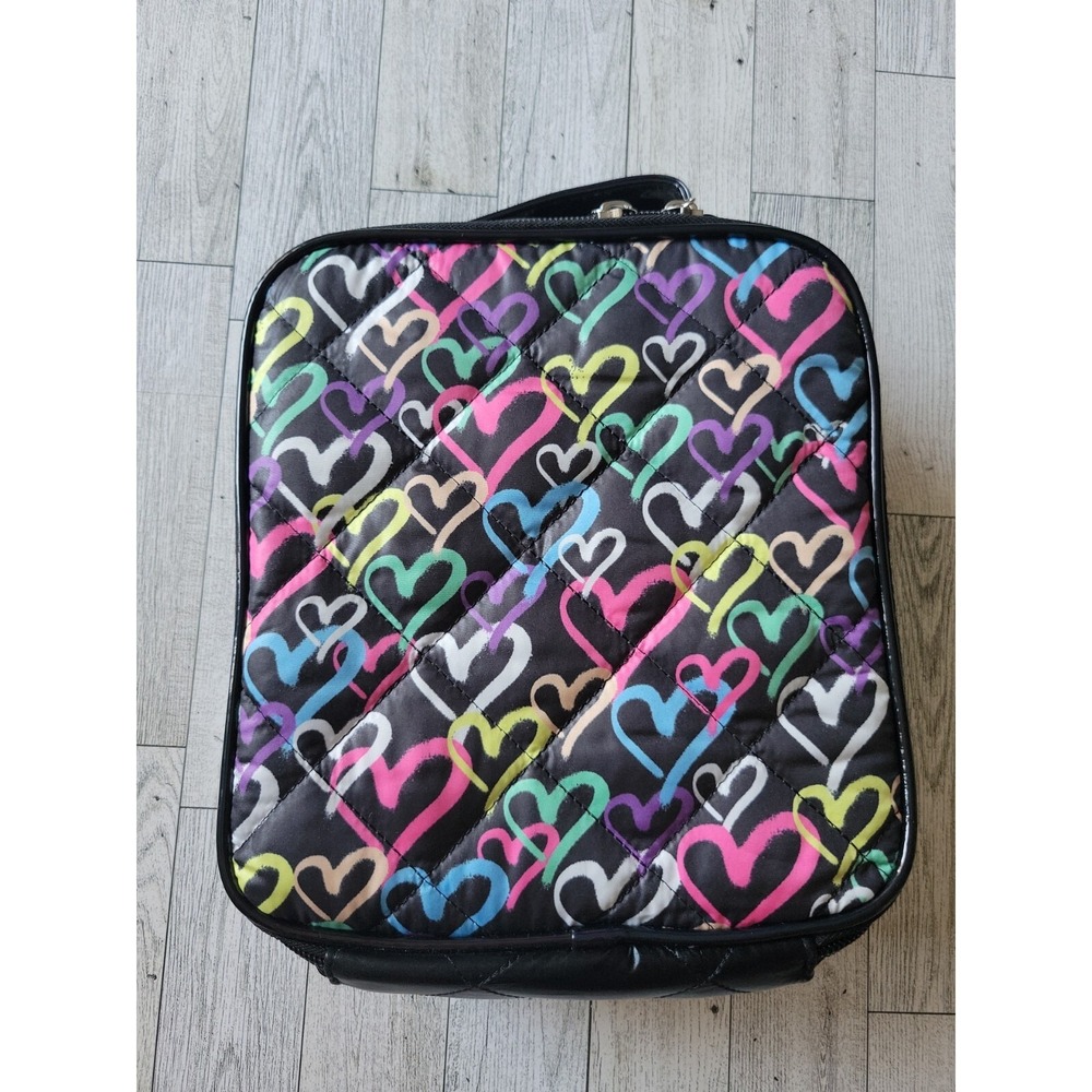 Top Trendz Lunch Tote With Hearts Colorful Puffer Lunch Box cafeteria
